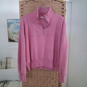 💗 Abercrombie Kids Pink Fleece Zip-Up Sweater 15/16 Or Womens Small 💗